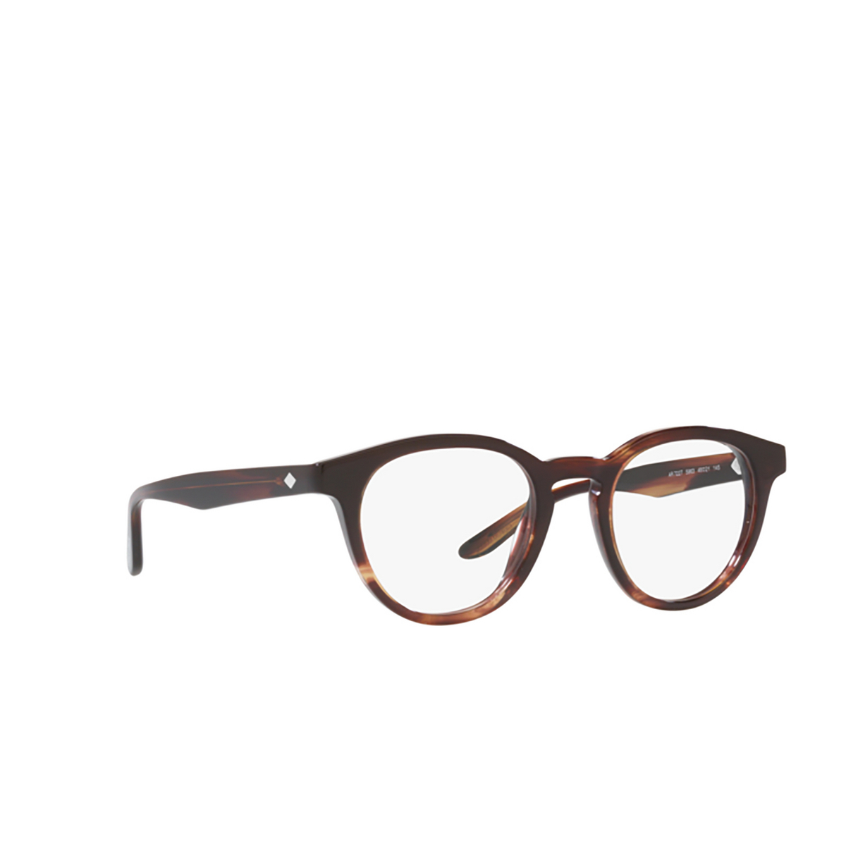 Giorgio Armani AR7227 Eyeglasses 5963 Striped Brown - three-quarters view