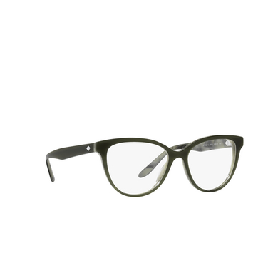 Occhiali da vista Giorgio Armani AR7228U 5971 bilayer marble green - tre quarti