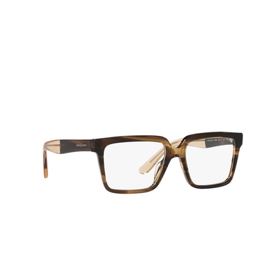 Occhiali da vista Giorgio Armani AR7230U 5958 shiny striped brown - tre quarti