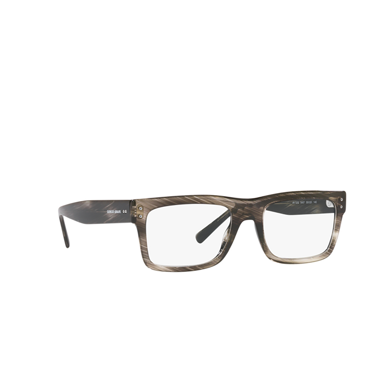Giorgio Armani AR7232 Eyeglasses 5407 Striped Grey - three-quarters view