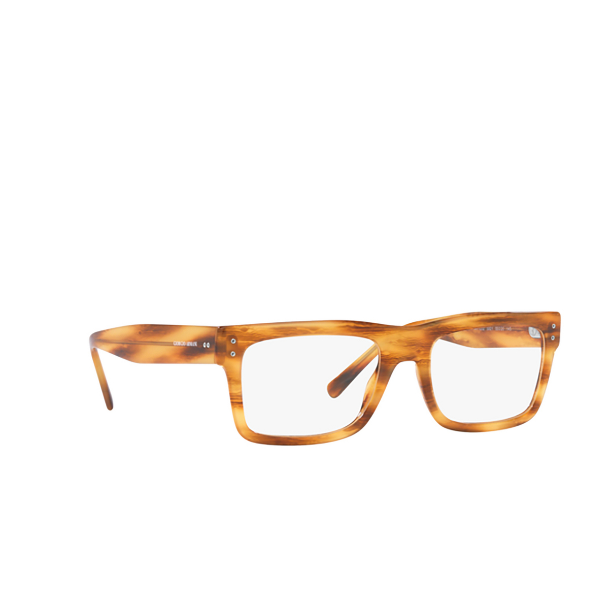 Giorgio Armani AR7232 Eyeglasses 5921 Striped Honey - three-quarters view
