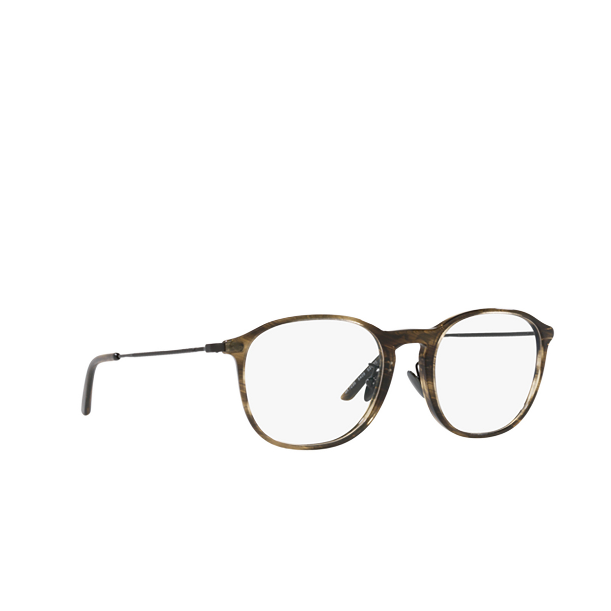 Giorgio Armani AR7235 Eyeglasses 5409 Striped Brown - three-quarters view