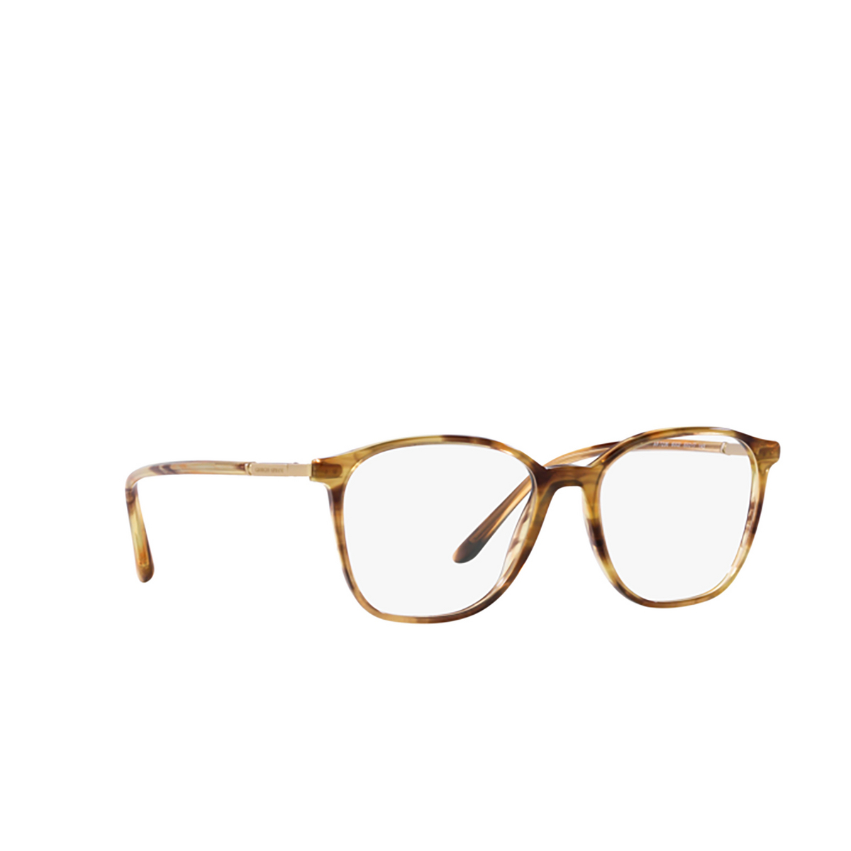 Giorgio Armani AR7237 Eyeglasses 6002 Striped Brown - three-quarters view