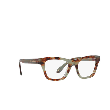 Giorgio Armani AR7240 Eyeglasses 5977 green havana - three-quarters view