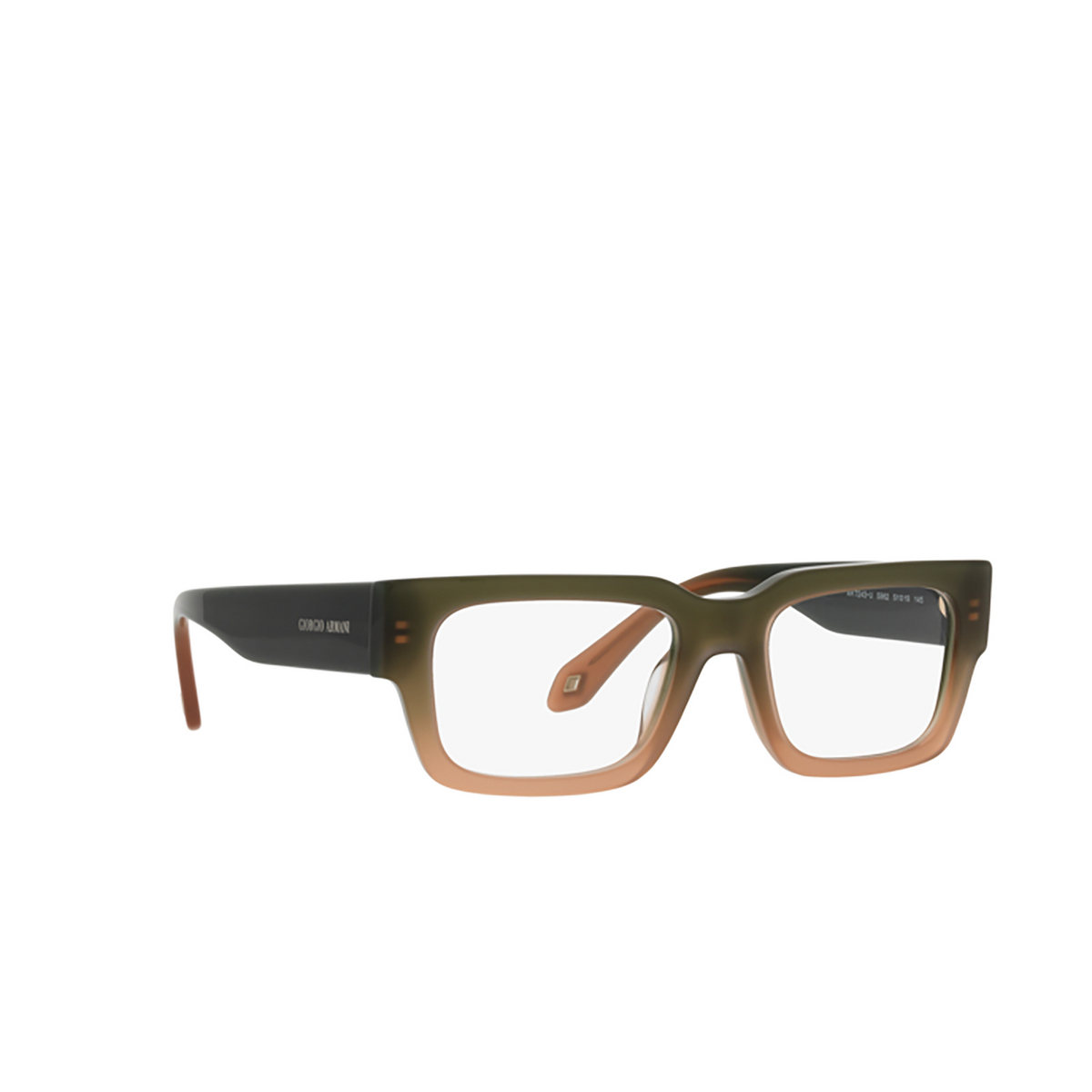 Giorgio Armani AR7243U Eyeglasses 5982 Gradient Green / Brown - three-quarters view