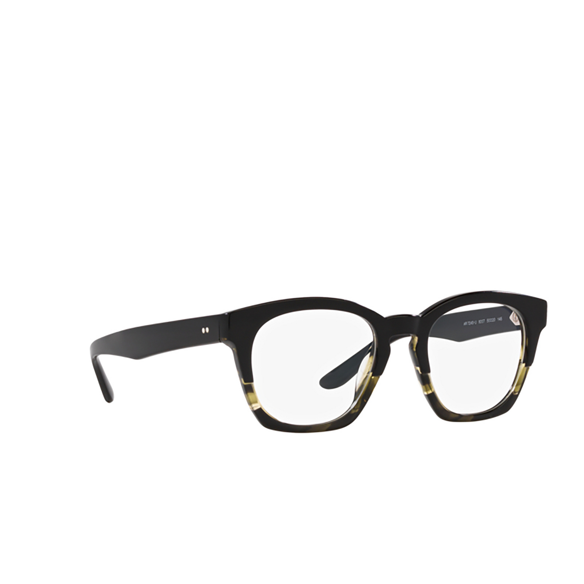 Giorgio Armani AR7245U Eyeglasses 6007 Black / Striped Green - three-quarters view