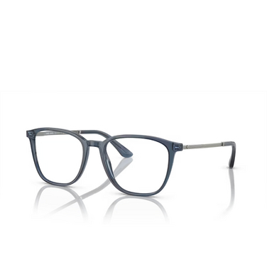 Giorgio Armani AR7250 Eyeglasses 6035 trasparent blue - three-quarters view
