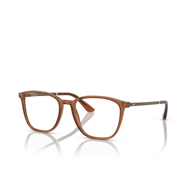 Giorgio Armani AR7250 Eyeglasses 6046 trasparent brown - three-quarters view