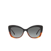 Giorgio Armani AR8161 Sunglasses 592811 black/striped brown - product thumbnail 1/4