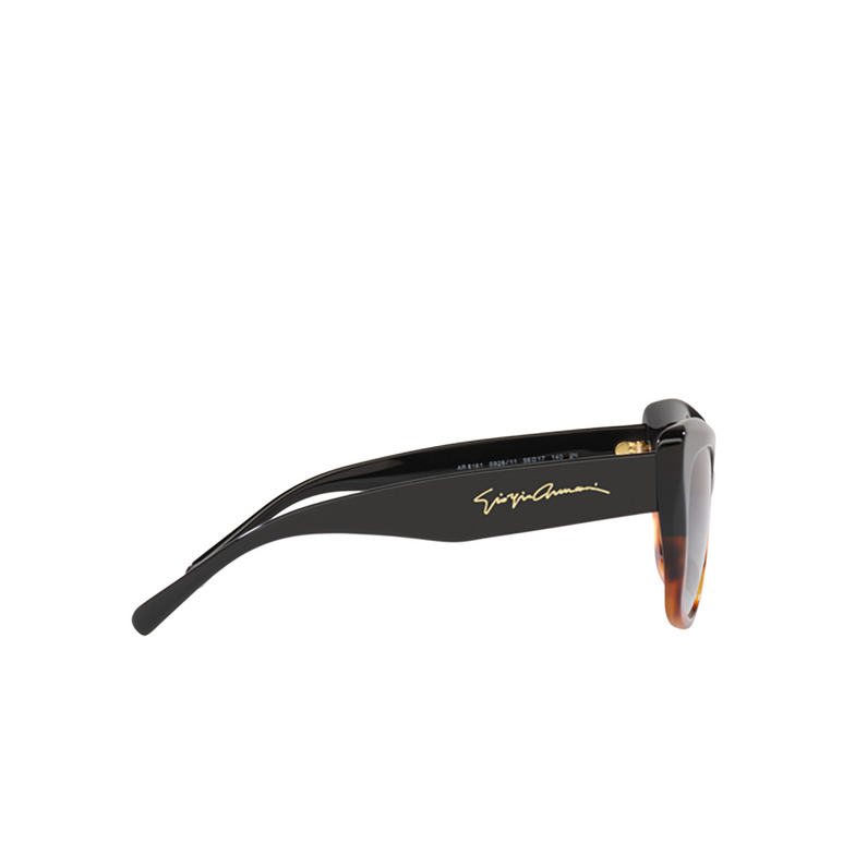 Giorgio Armani AR8161 Sunglasses 592811 black/striped brown - 3/4