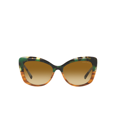 Giorgio Armani AR8161 Sunglasses 59302L green havana/striped brown - front view
