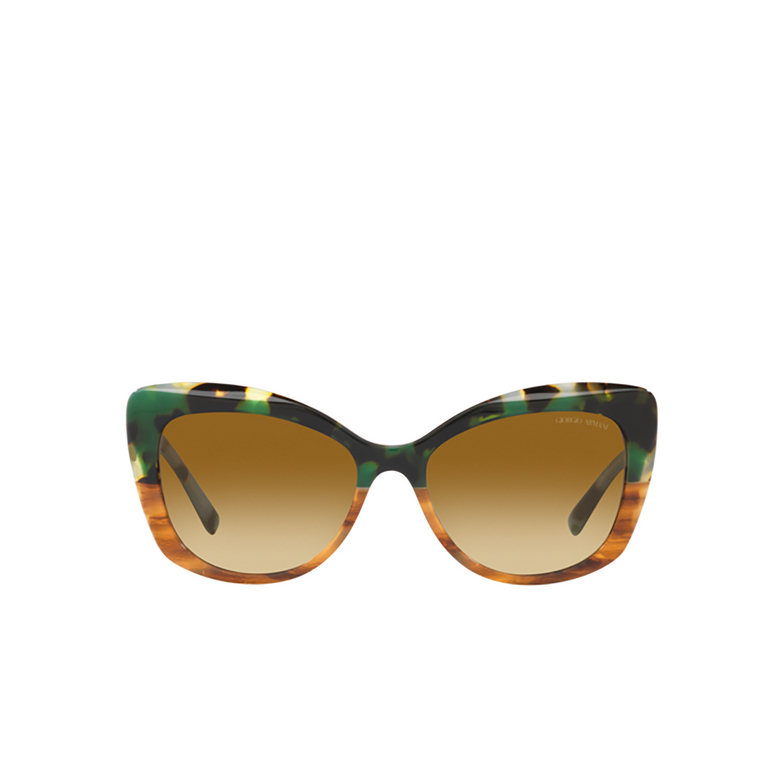 Gafas de sol Giorgio Armani AR8161 59302L green havana/striped brown - 1/4