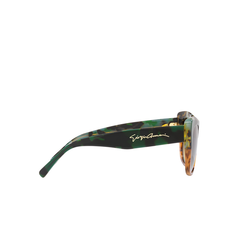 Giorgio Armani AR8161 Sunglasses 59302L green havana/striped brown - 3/4