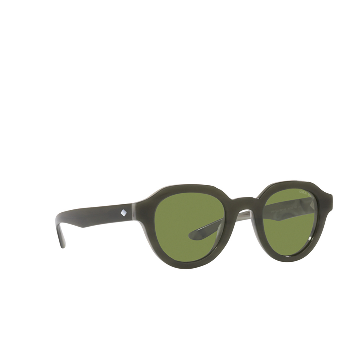 Giorgio Armani AR8172U Sunglasses 59714E Bilayer Marble Green - three-quarters view