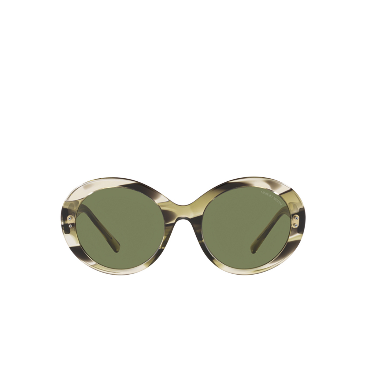 Giorgio Armani AR8174 Sunglasses 59522A Striped Green - front view