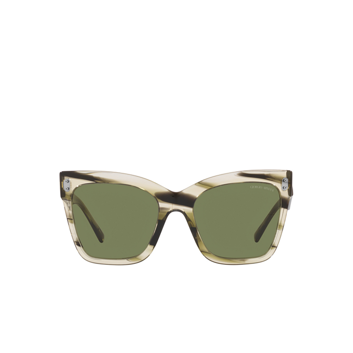 Giorgio Armani AR8175 Sunglasses 59522A Striped Green - front view