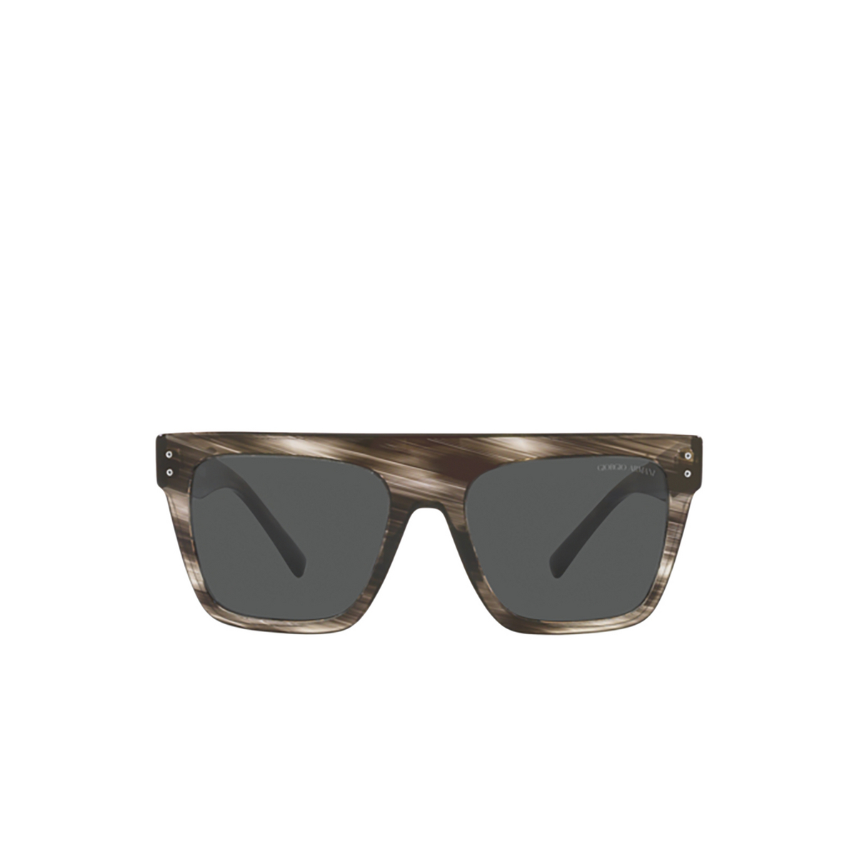 Giorgio Armani AR8177 Sunglasses 540787 Striped Grey - front view