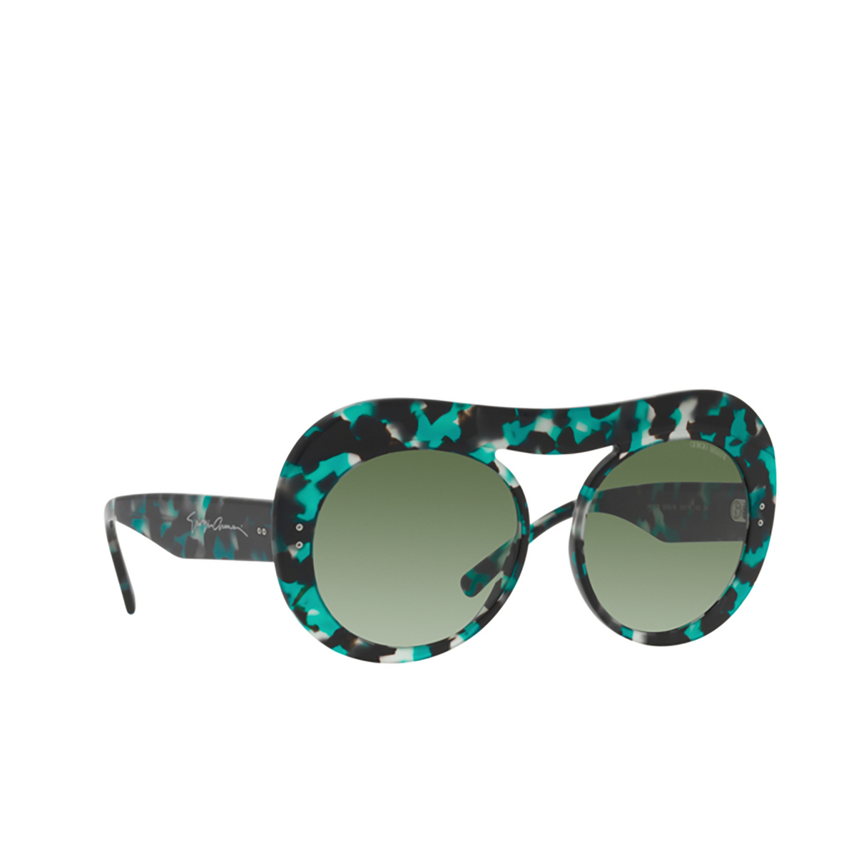 Giorgio Armani AR8178 Sunglasses 56558E Green tortoise - three-quarters view