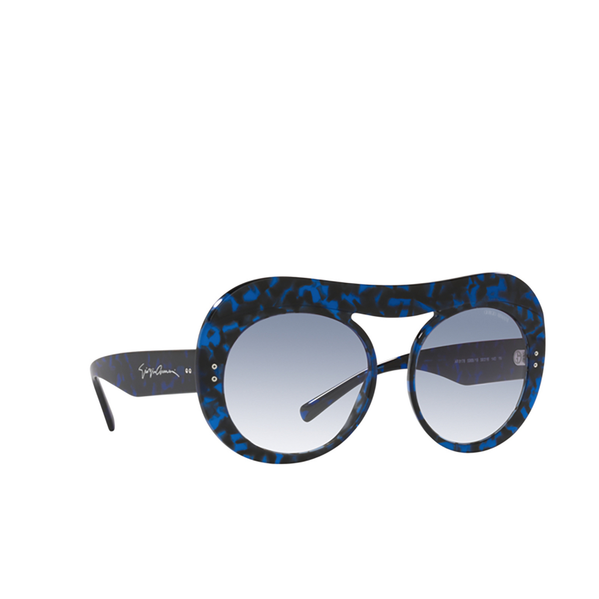 Giorgio Armani AR8178 Sunglasses 596819 Blue tortoise - three-quarters view