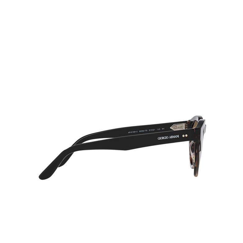 Gafas de sol Giorgio Armani AR8189U 600673 black/striped brown - 3/4