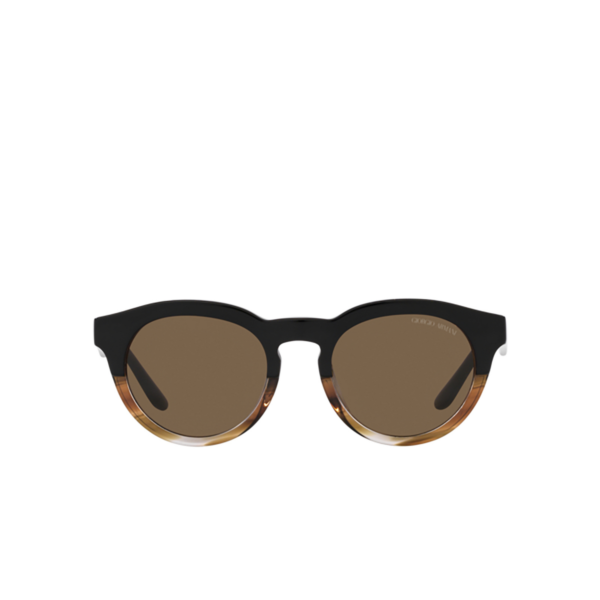 Giorgio Armani AR8189U Sunglasses 600673 Black/striped brown - front view