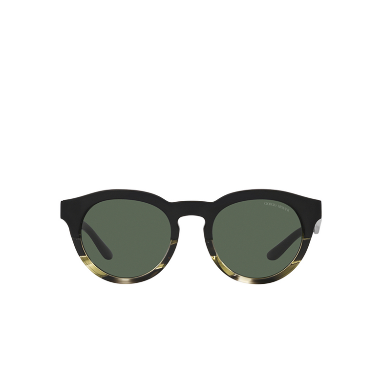 Giorgio Armani AR8189U Sunglasses 600771 black / striped green - 1/4