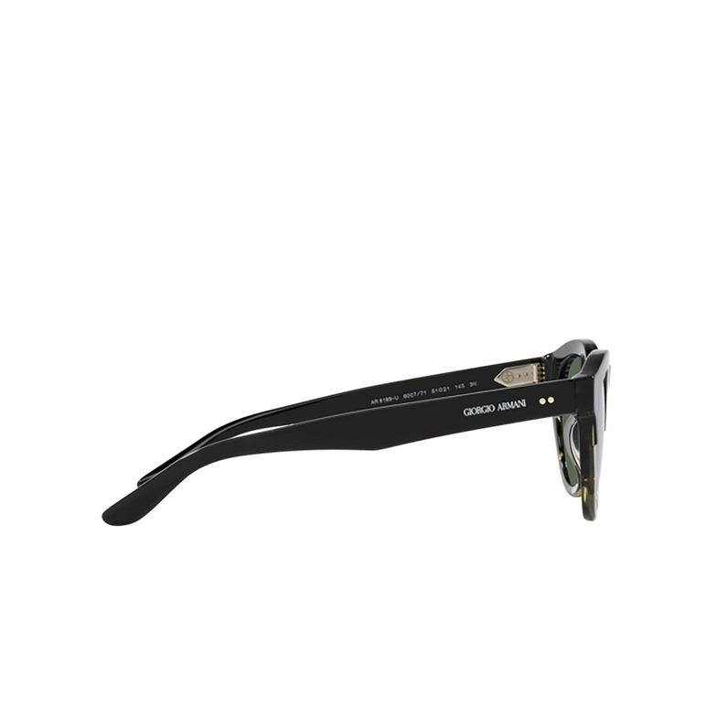 Giorgio Armani AR8189U Sunglasses 600771 black / striped green - 3/4