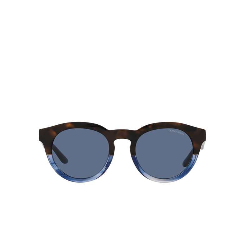 Giorgio Armani AR8189U Sunglasses 600880 red havana / striped blue - 1/4