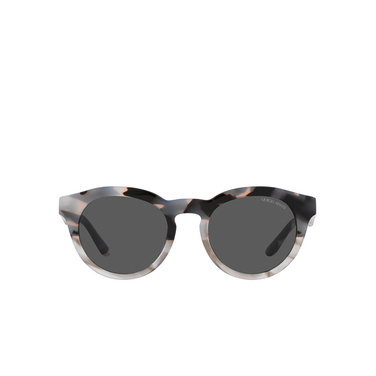 Giorgio Armani AR8189U Sunglasses 600987 grey havana / striped grey - front view