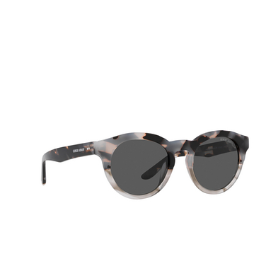 Giorgio Armani AR8189U Sunglasses 600987 grey havana / striped grey - three-quarters view