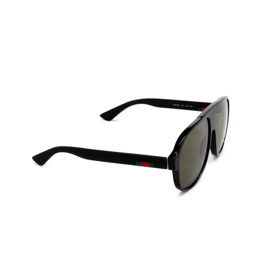 Gucci GG0009S Sunglasses 001 black - three-quarters view