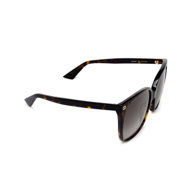 Gucci GG0022S Sunglasses 003 havana - three-quarters view