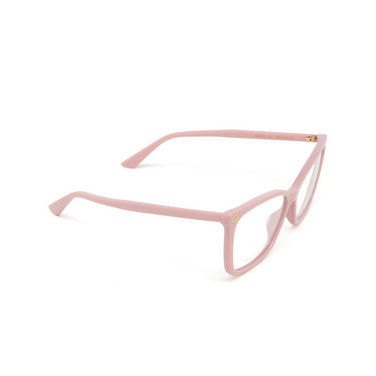 Gucci GG0025O Korrektionsbrillen 011 pink - Dreiviertelansicht