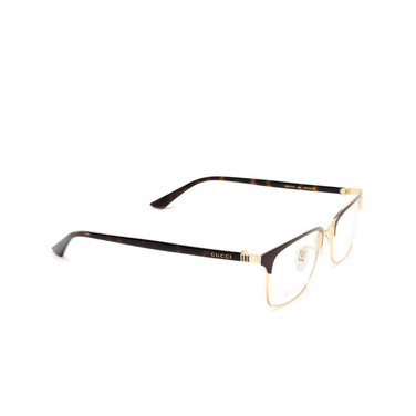 Gucci GG0131O Korrektionsbrillen 002 havana - Dreiviertelansicht