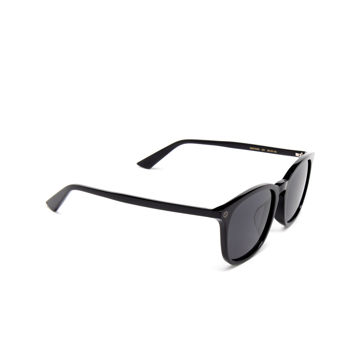 Gucci GG0154SA Sunglasses 001 Black - three-quarters view