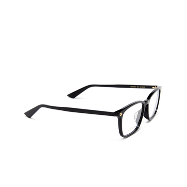 Gucci GG0156OA Korrektionsbrillen 001 black - Dreiviertelansicht