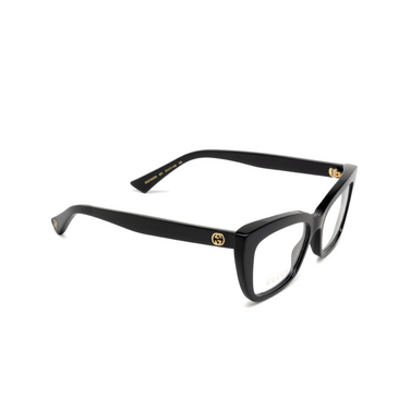 Gucci GG0165ON Korrektionsbrillen 001 black - Dreiviertelansicht