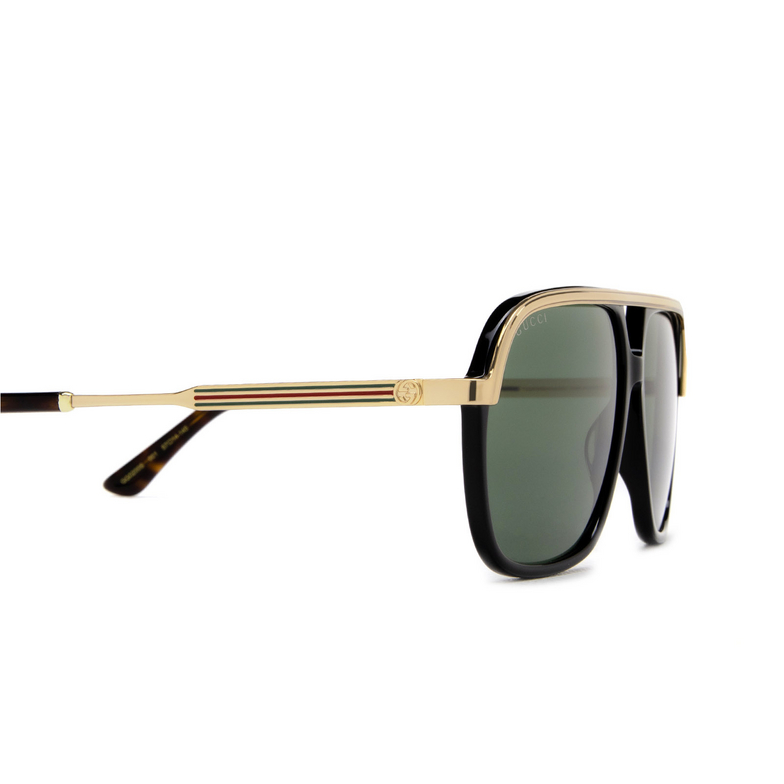 Gucci GG0200S Sunglasses 001 black & gold - 3/5