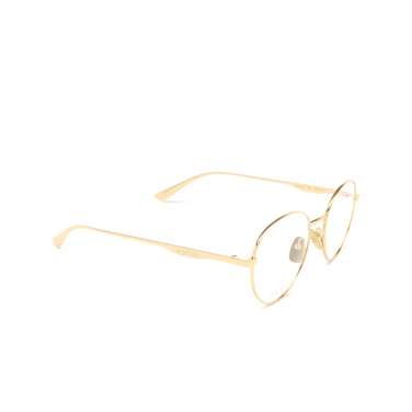 Gucci GG0337O Korrektionsbrillen 008 gold - Dreiviertelansicht