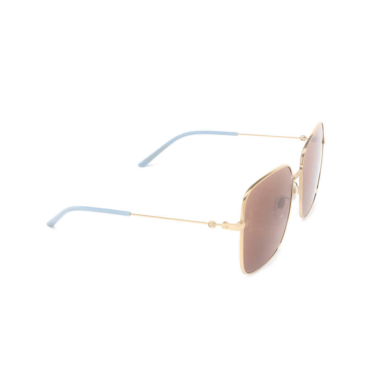 Gucci GG0443S Sunglasses 002 Gold - three-quarters view