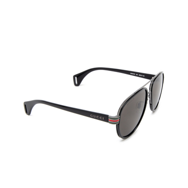Gucci GG0447S Sunglasses 001 black - three-quarters view