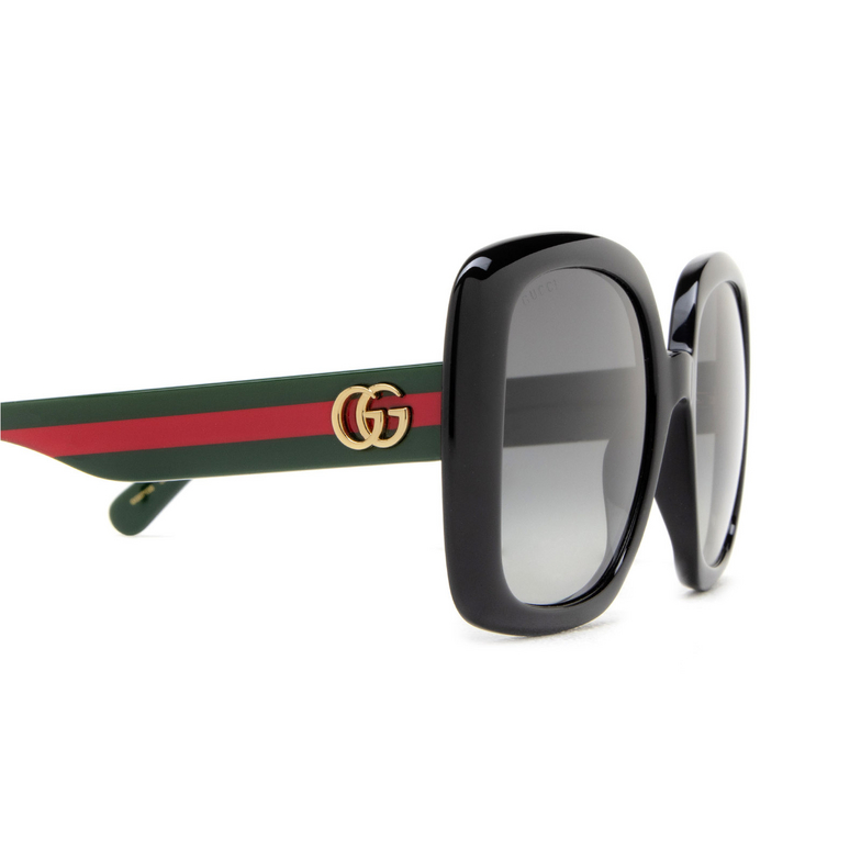 Gucci GG0713S Sunglasses 006 shiny black - 3/4