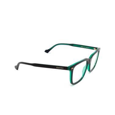 Gucci GG0737O Eyeglasses 013 green - three-quarters view