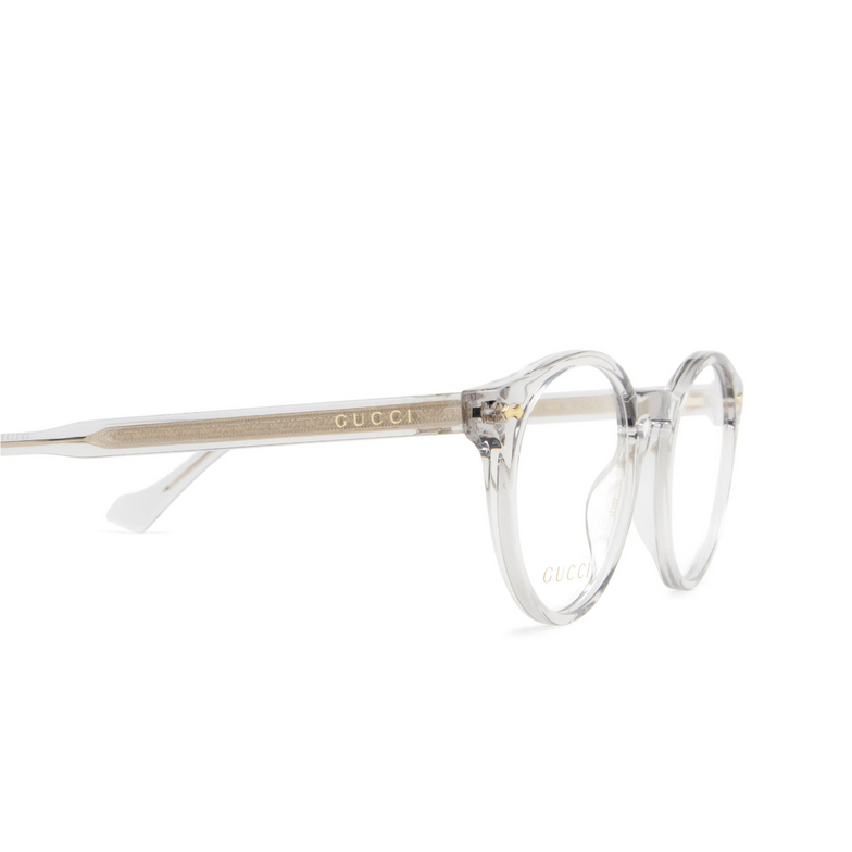 Gucci GG0738O Eyeglasses 006 transparent grey - 3/4