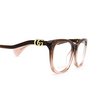 Gucci GG1012O Eyeglasses 003 burgundy & pink - product thumbnail 3/5