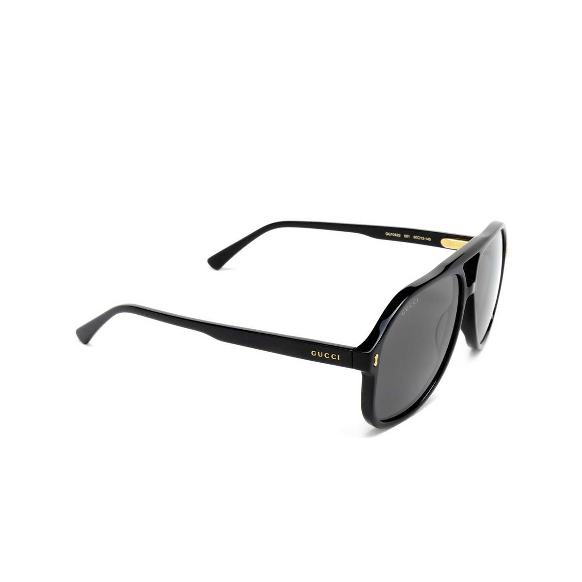 Gucci GG1042S Sunglasses 001 Black - three-quarters view