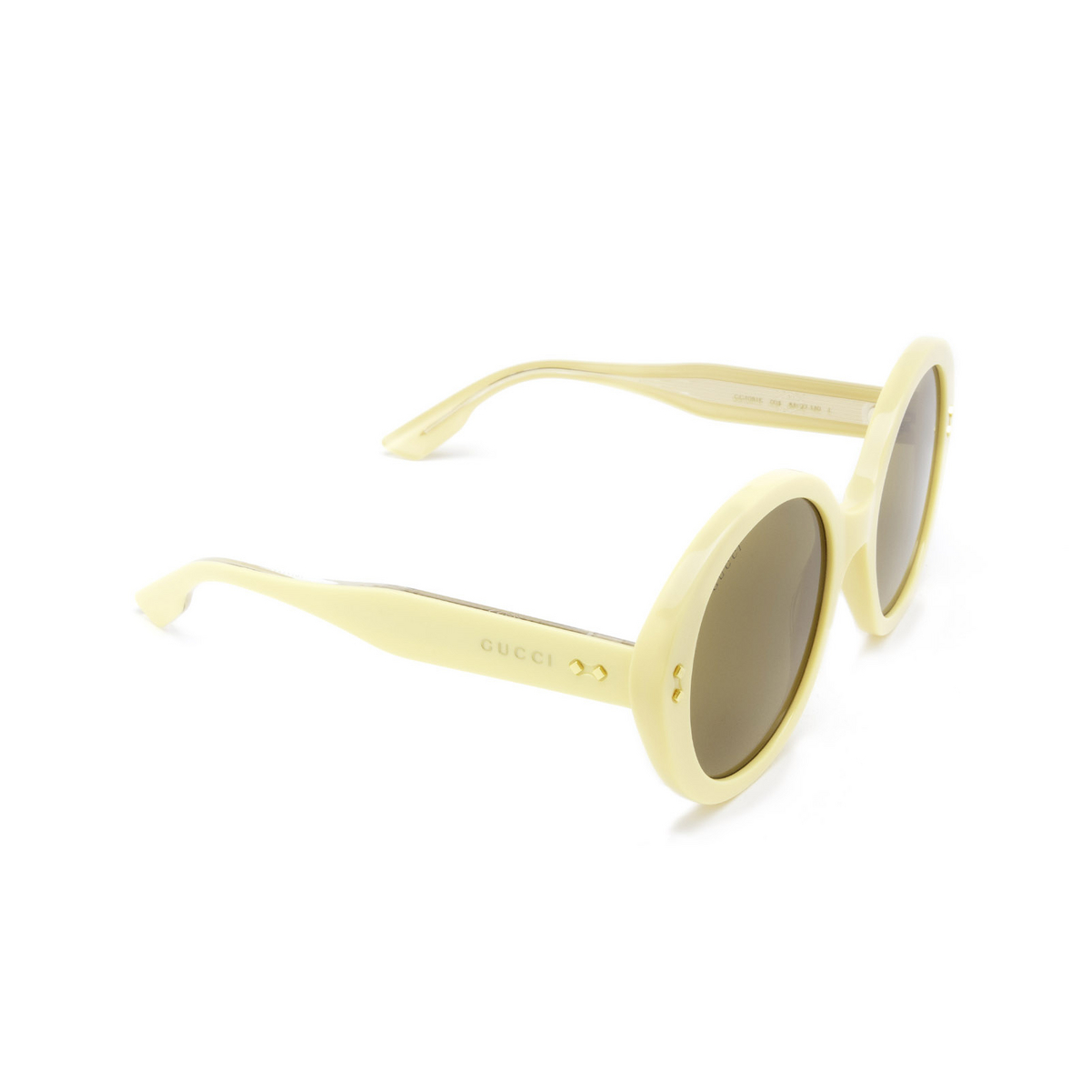 Gucci GG1081S Sunglasses 004 Yellow - three-quarters view
