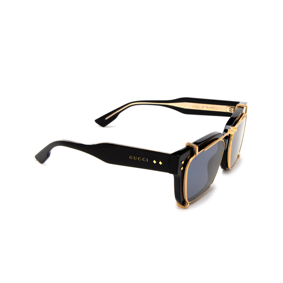 Gucci GG1084S Sunglasses 005 Black - three-quarters view