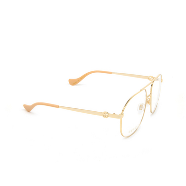 Gucci GG1091O Eyeglasses 002 gold - three-quarters view