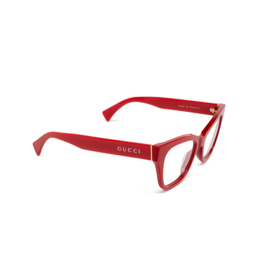Gucci GG1133O Korrektionsbrillen 005 red - Dreiviertelansicht